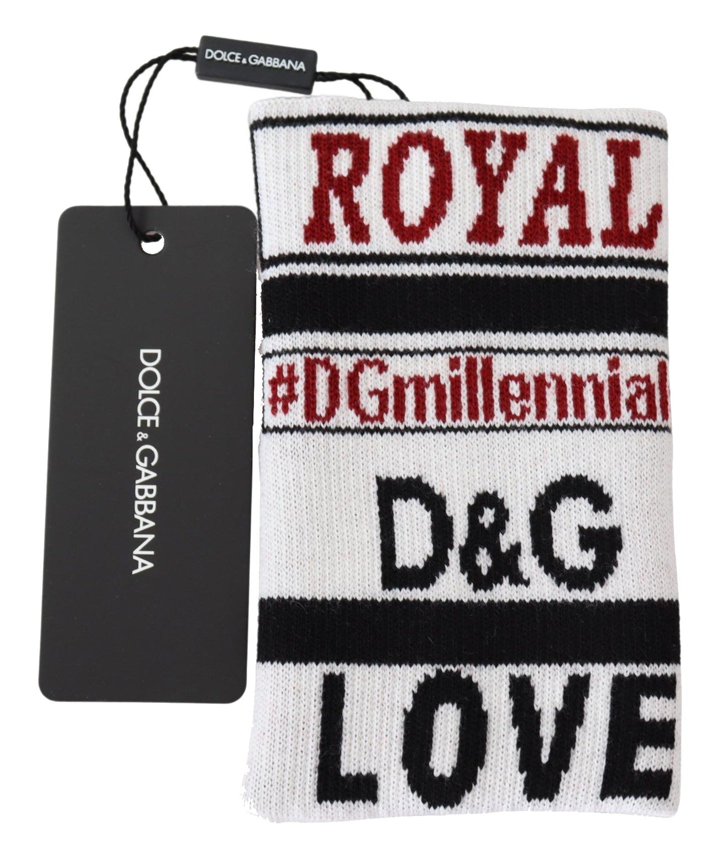 Dolce & Gabbana Multicolor Wool Knit D&G Love Wristband Wrap - Gio Beverly Hills