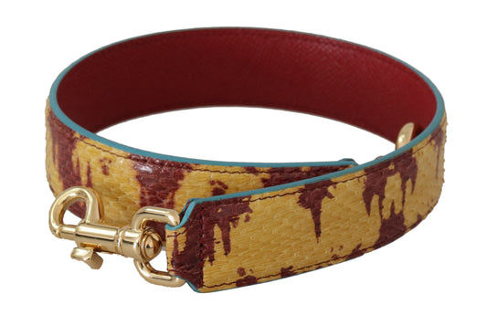 Dolce & Gabbana Yellow Red Leather Gold Tone Shoulder Strap - Gio Beverly Hills