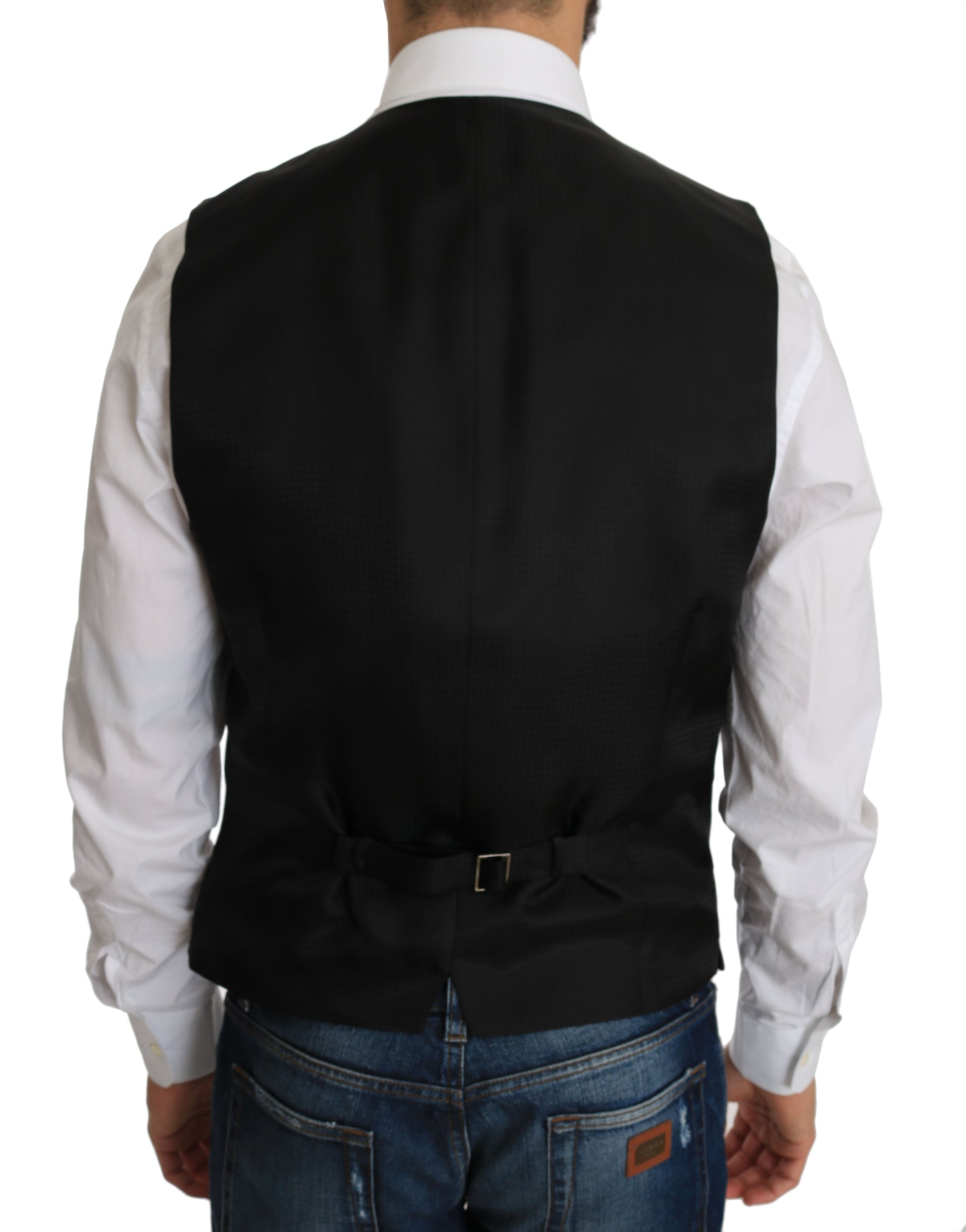 Dolce & Gabbana Black Silk Dress Waistcoat - Gio Beverly Hills