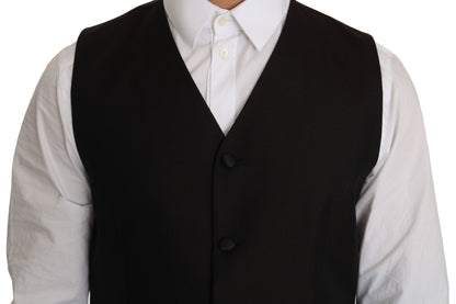 Dolce & Gabbana Black Silk Dress Waistcoat - Gio Beverly Hills