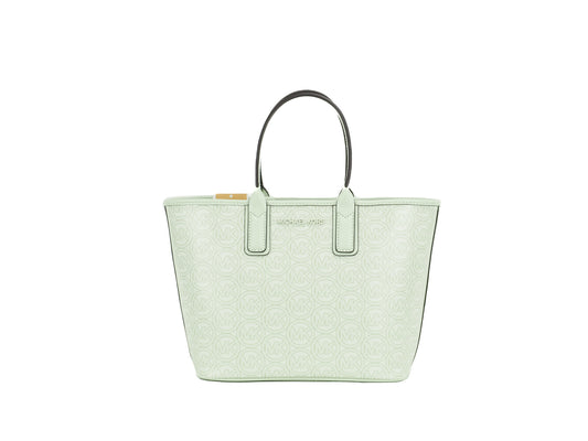 Michael Kors Michael Kors Jodie Small Jacquard Logo Recycled Polyester Tote Handbag Atom Green - Gio Beverly Hills