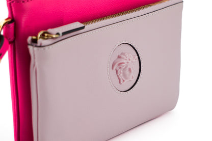 Versace Pink Calf Leather Pouch Bag - Gio Beverly Hills