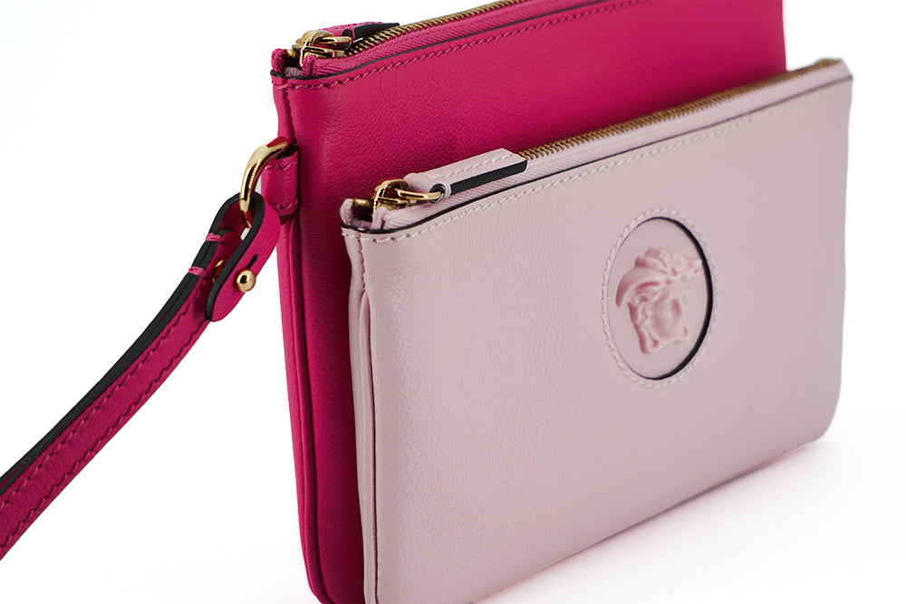 Versace Pink Calf Leather Pouch Bag - Gio Beverly Hills