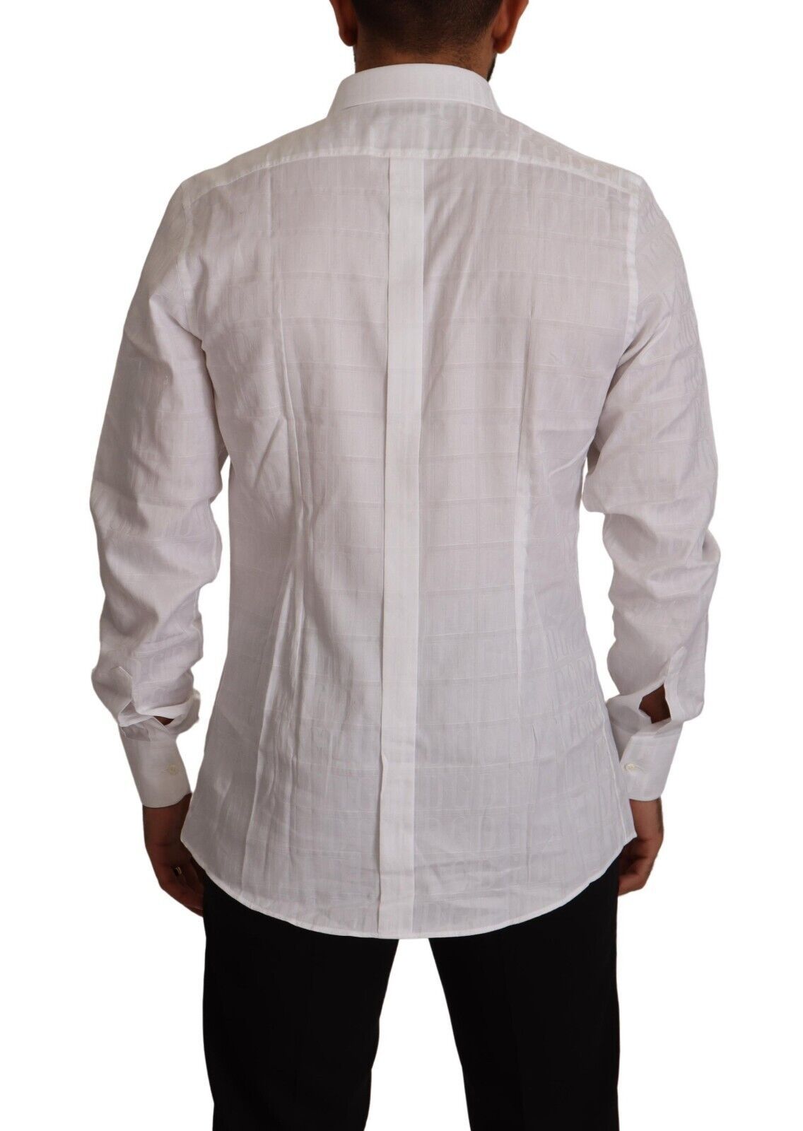 Dolce & Gabbana White GOLD Cotton Slim Fit Dress Formal Shirt - Gio Beverly Hills