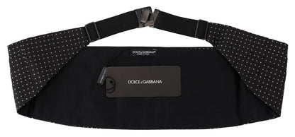 Dolce & Gabbana Black Polka Dot Wide Waist Men Belt Cummerband - Gio Beverly Hills