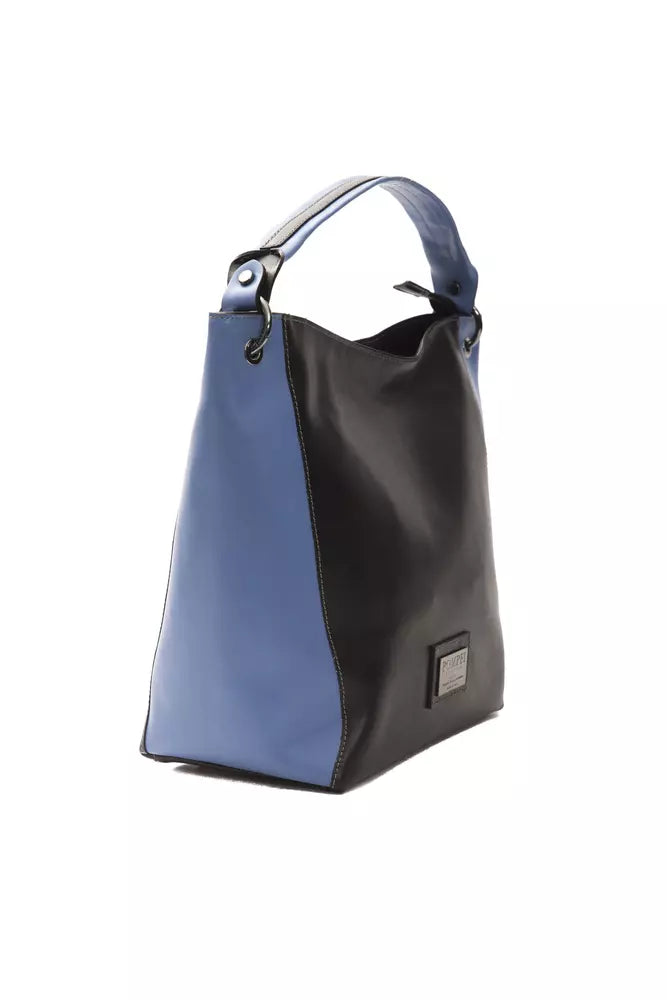 Pompei Donatella Black Leather Shoulder Bag - Gio Beverly Hills