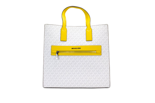 Michael Kors Kenly Large Signature Citrus PVC North South Tote Computer Handbag - Gio Beverly Hills